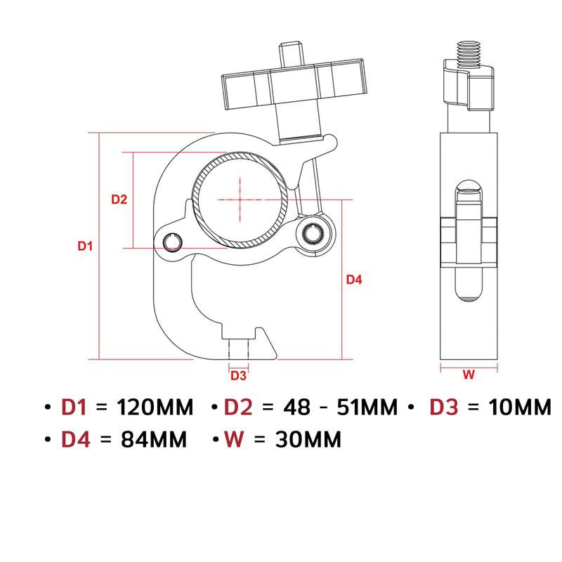 BEAMZ BC50-250Q QUICK TRIGGER SLIMLINE 250KG ALUMINIUM