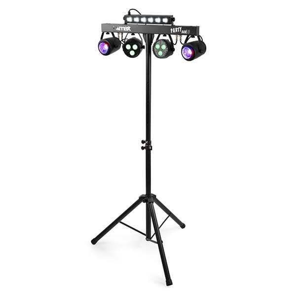 BEAMZ PARTYBAR10 SET 2x JELLY MOON, 2x PAR AND UV/STROBE RGBWUV