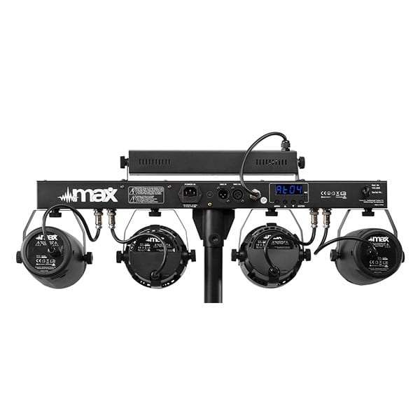 BEAMZ PARTYBAR10 SET 2x JELLY MOON, 2x PAR AND UV/STROBE RGBWUV