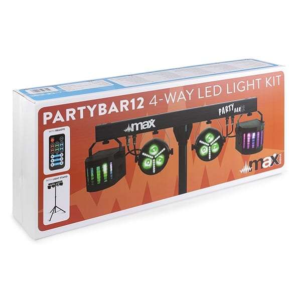 BEAMZ PARTYBAR12 SET 2x PAR and 2 x DERBY RGBW