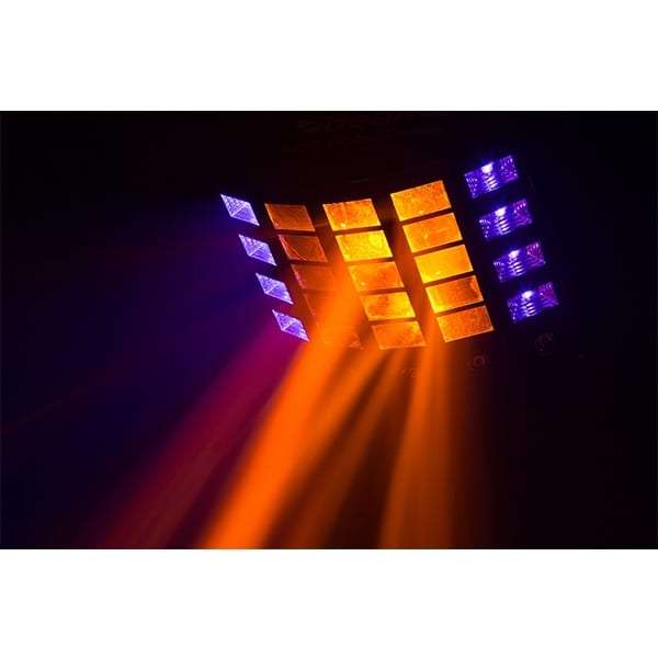 BEAMZ LED GOBO DERBY WITH UV AND STROBE 5x 3W LED 16x 3W RGBAWUV