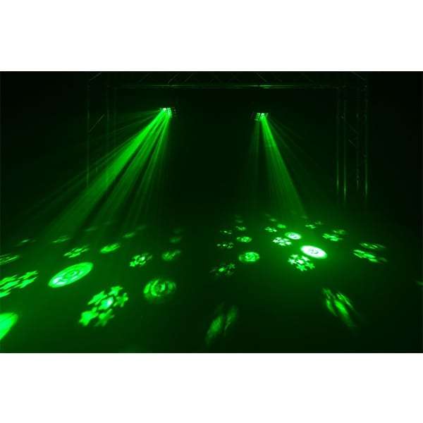 BEAMZ LED GOBO DERBY WITH UV AND STROBE 5x 3W LED 16x 3W RGBAWUV
