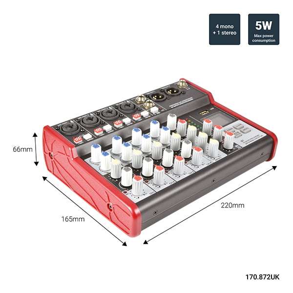 CITRONIC - CSM-6 MUSIC MIXER WITH BT/USB/MP3