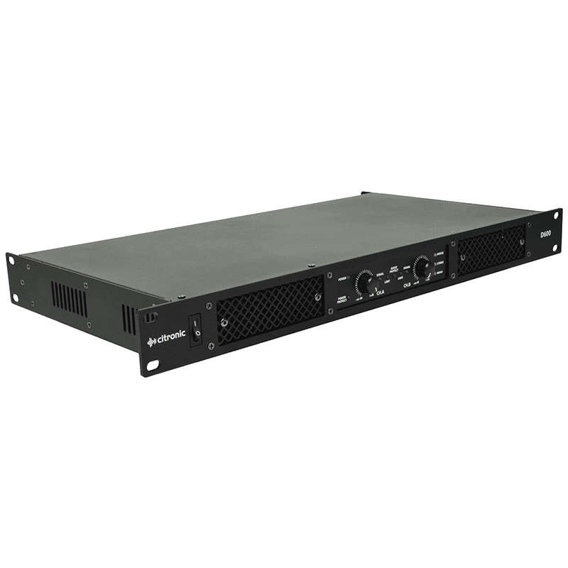 CITRONIC - D600 1U 19in CLASS-D AMPLIFIER 2 x 300Wrms