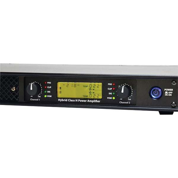 CITRONIC H2400 1U POWER AMPLIFIER 2X 1200W