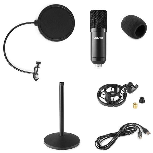 Vonyx - CMTS300B STUDIO USB MICROPHONE SET