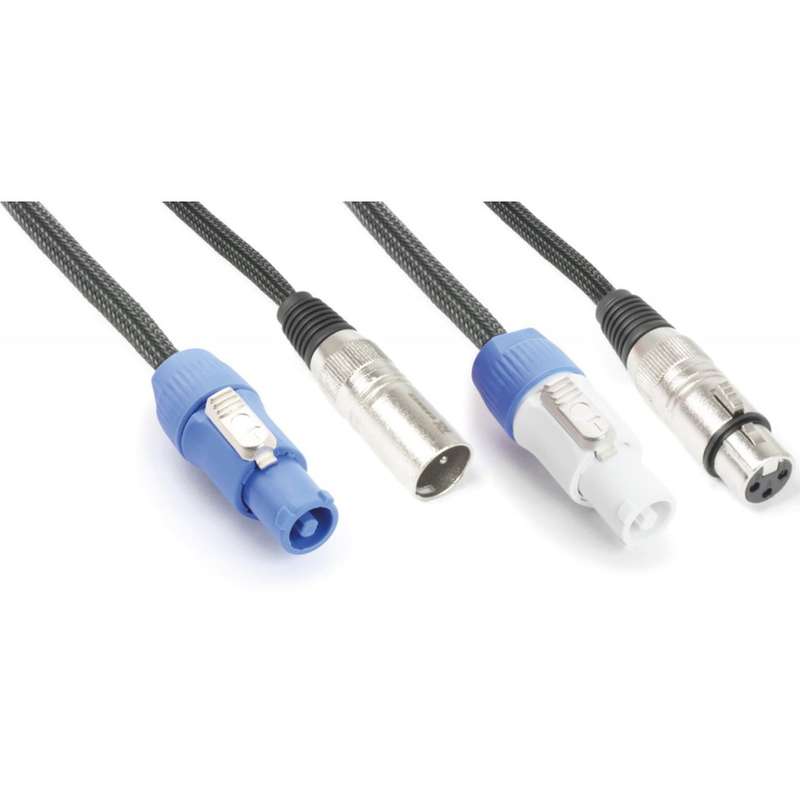 PDC CX06-2 POWER/SIGNAL LEAD POWERCON B/ XLR MALE  - POWERCON A/ XLR FEMALE 2M