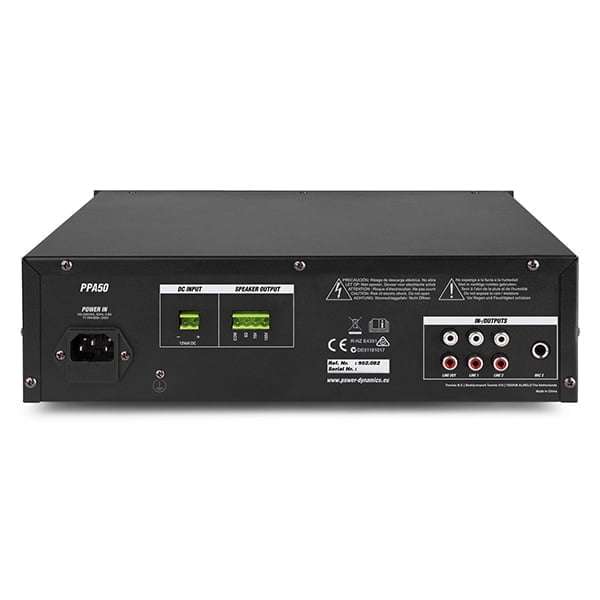 Power Dynamics - PPA50 100V MIXER-AMPLIFIER