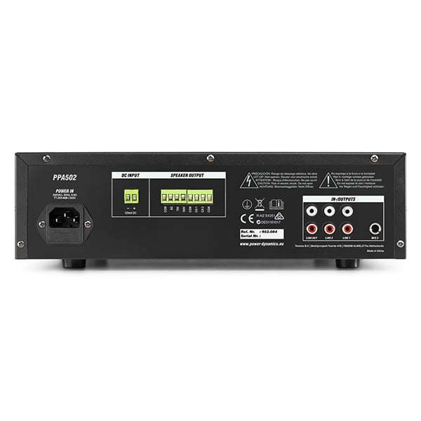 Power Dynamics - PPA502 100V MIXER-AMPLIFIER
