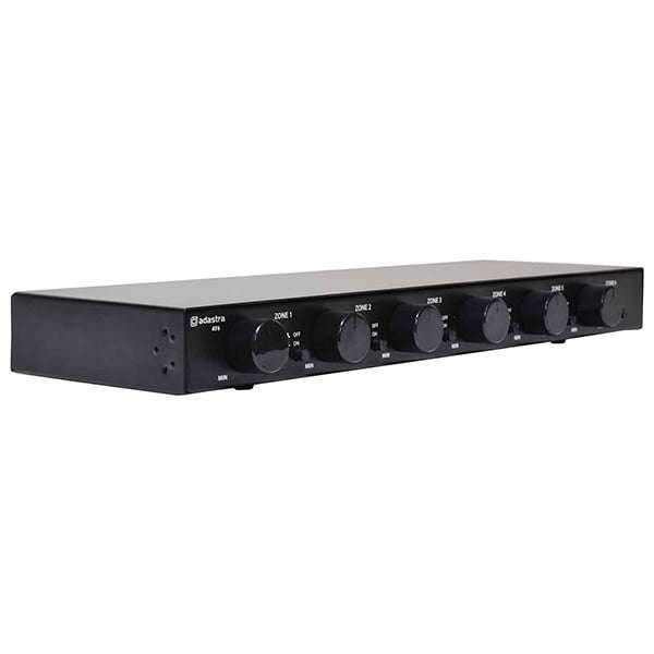 Adastra - AT6 6-WAY 100V SPEAKER SELECTOR SWITCH TWO ZONE WITH VOLUME CONTROL 6x 30W