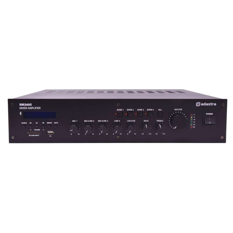 Adastra - RM360SB 5 CHANNEL 100V MIXER AMP WITH BLUETOOTH®