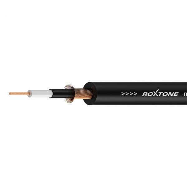 Roxtone - 100M CABLE SINGLE CORE INSTRUMENT SCREENED OD BLACK