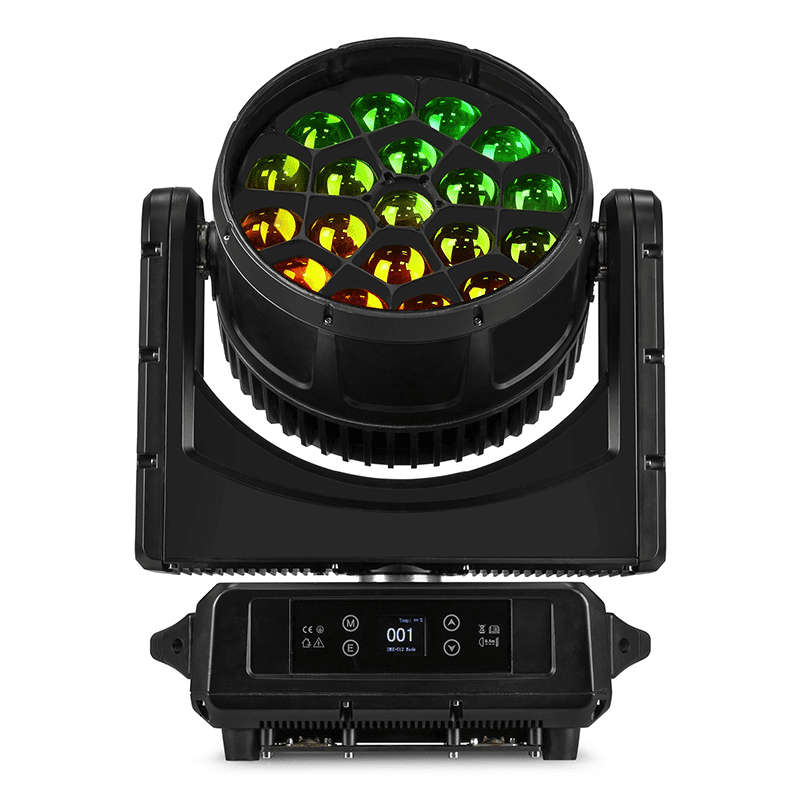 BEAMZPRO NEREID1940 LED MOVING HEAD BEE EYE ZOOM IP65 19x 40W RGBW [2 PIECES IN FLIGHTCASE]