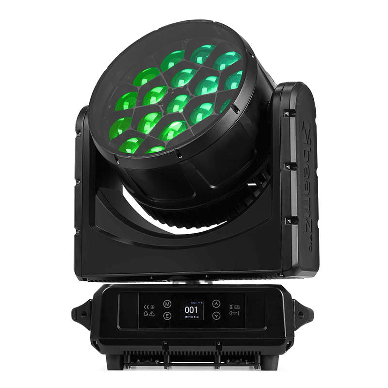 BEAMZPRO NEREID1940 LED MOVING HEAD BEE EYE ZOOM IP65 19x 40W RGBW [2 PIECES IN FLIGHTCASE]