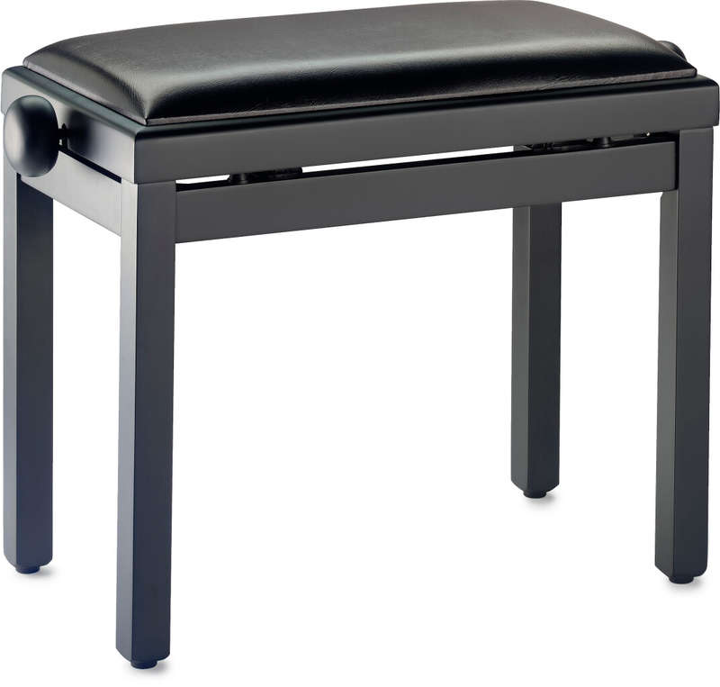 STAGG Black Bench Mat Black Vinyl Top