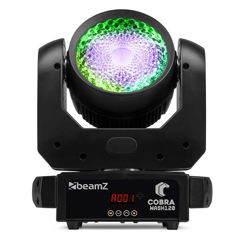 BEAMZ COBRAWASH120 LED MOVING HEAD WASH IP20 1x 100W WITH RING RGBW