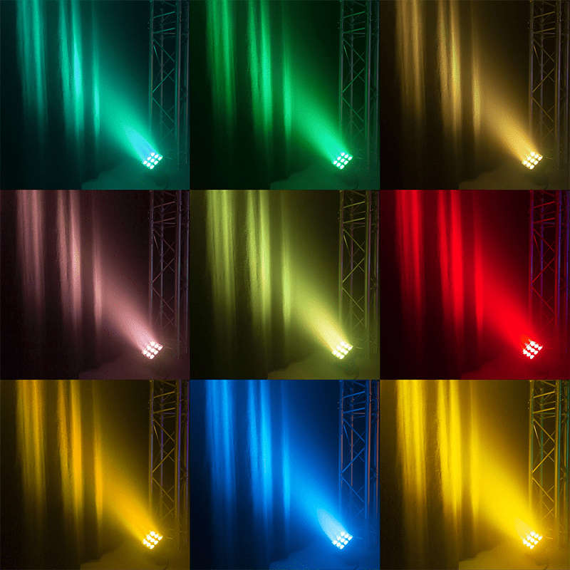 BEAMZPRO STARCOLOR75 LED FLOOD LIGHT IP65 9x 8W RGBA
