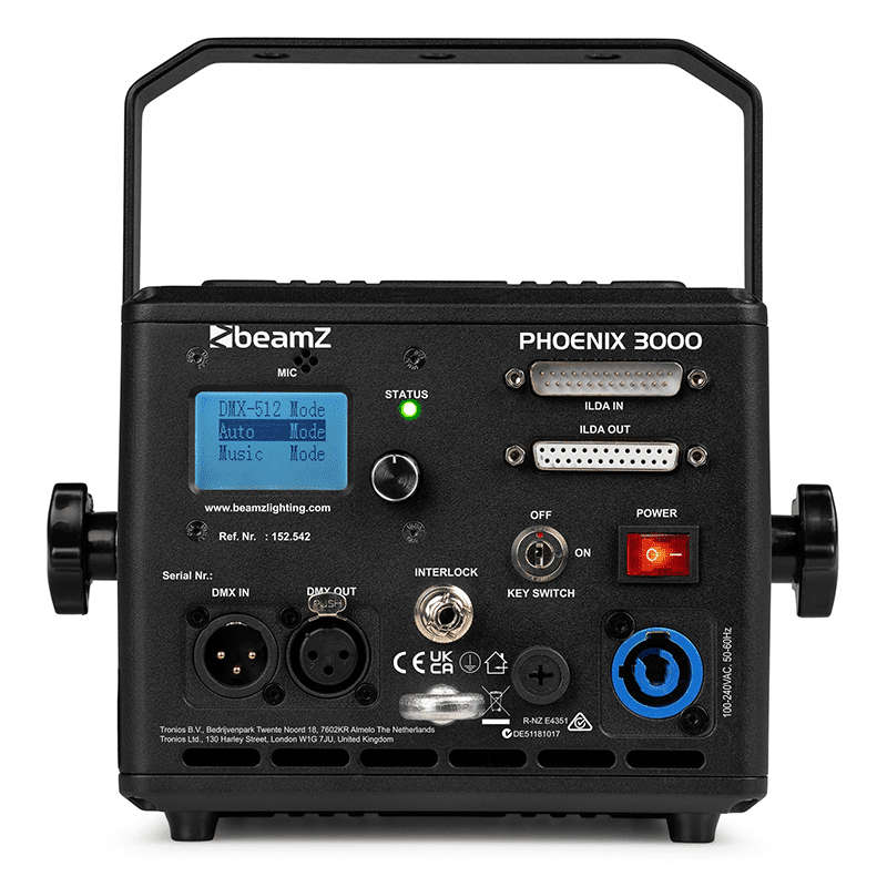BEAMZ PHOENIX3000 ANALOG LASER RGB 3W