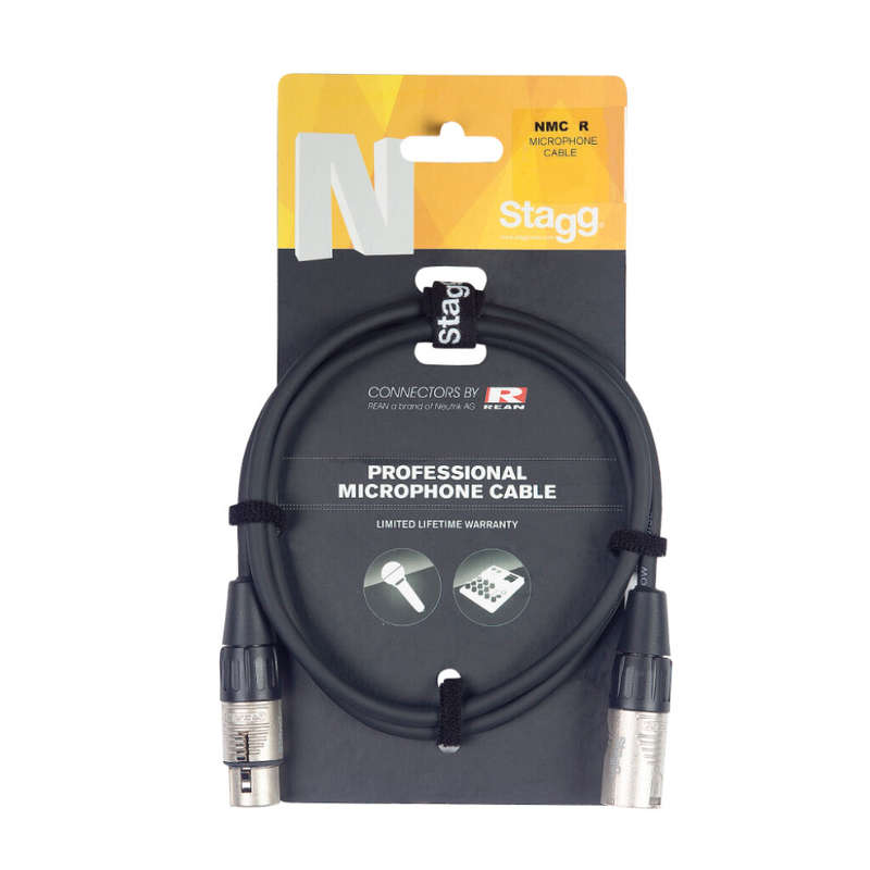 STAGG XLR-XLR Microphone Cable with Rean connectors - 1M