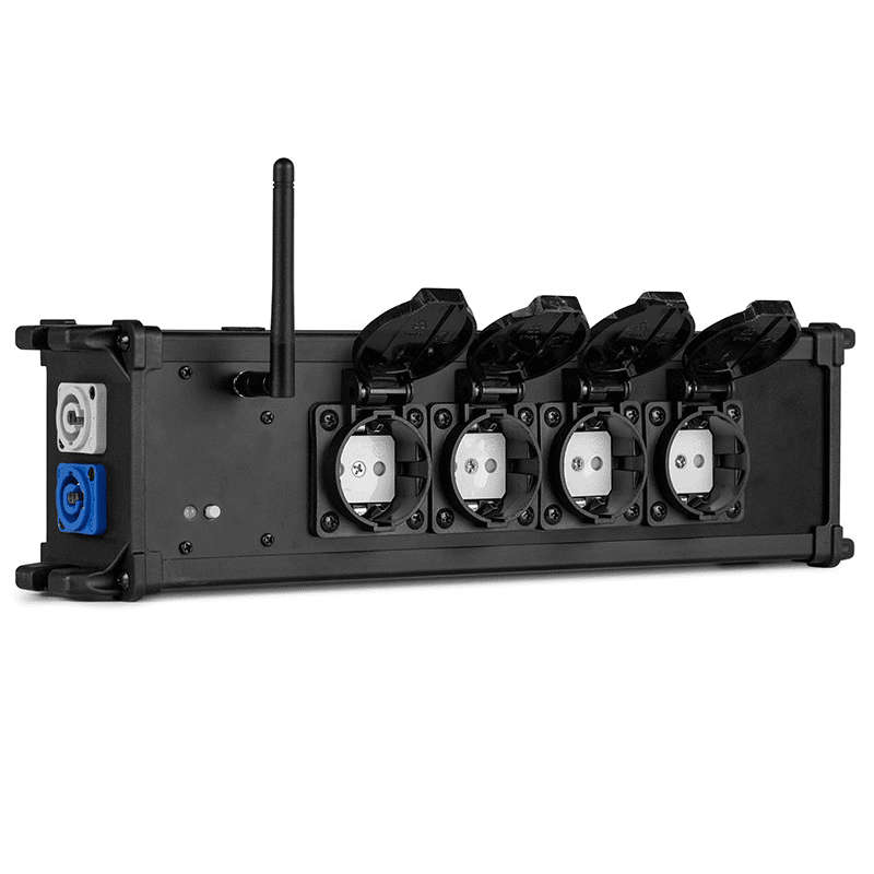 PDC ADAPTOR PSB35 POWERCON IN TO 4x SHUKO OUT WITH WIRELESS DMX