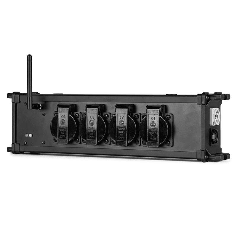 PDC ADAPTOR PSB35 POWERCON IN TO 4x SHUKO OUT WITH WIRELESS DMX