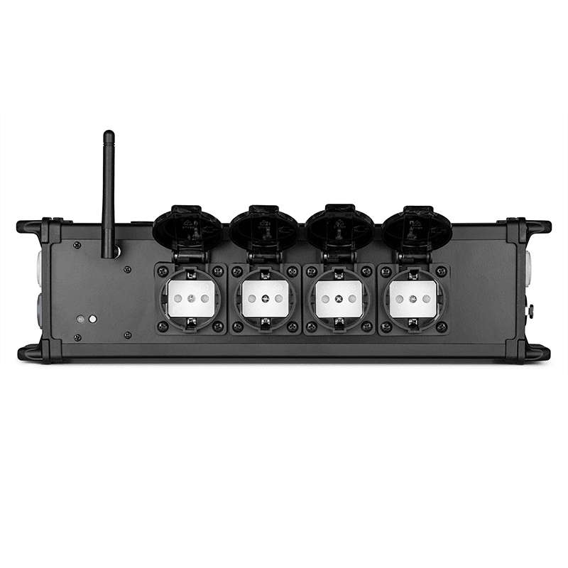 PDC ADAPTOR PSB35 POWERCON IN TO 4x SHUKO OUT WITH WIRELESS DMX