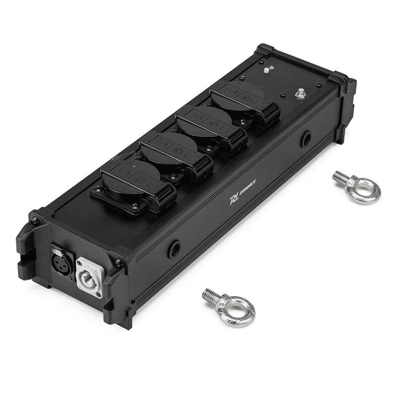 PDC ADAPTOR PSB35 POWERCON IN TO 4x SHUKO OUT WITH WIRELESS DMX