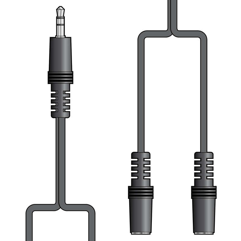Avlink - 1.2M 3.5mm STEREO PLUG  - 2 x 3.5mm STEREO SOCKETS SPLITTER LEAD