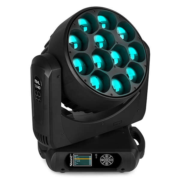 BEAMZPRO MHL1240 LED MOVING HEAD ZOOM 12x 40W RGBW [2 IN A FLIGHTCASE]
