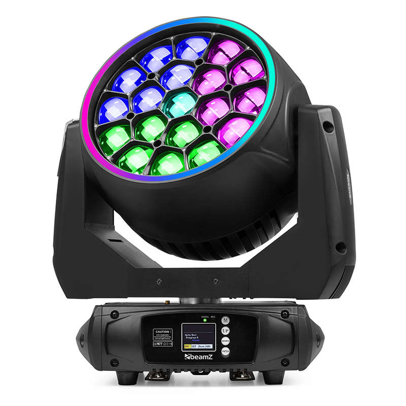 BEAMZPRO MHL1940 LED MOVING HEAD BEE EYE ZOOM 19x 40W RGBW [2 IN A FLIGHTCASE]
