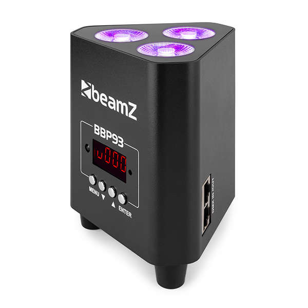 BEAMZ BBP93 LED BATTERY UPLIGHT PAR IP20 3x 10W RGBW