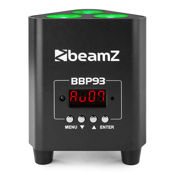 BEAMZ BBP93 LED BATTERY UPLIGHT PAR IP20 3x 10W RGBW