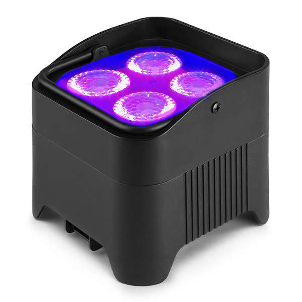 BEAMZ BBP94W LED BATTERY UPLIGHT PAR IP20 4x 12W RGBAWUV