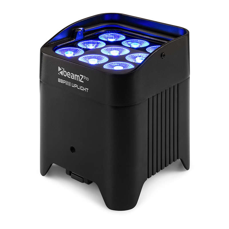 BEAMZPRO BBP59 LED BATTERY UPLIGHT PAR IP65 9x 12W RGBAWUV