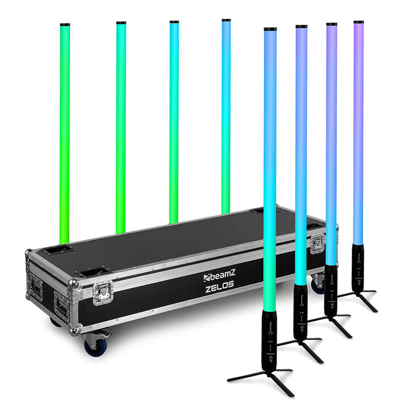 BEAMZ ZELOS LED TUBE RGBW [8 IN A FLIGHTCASE]