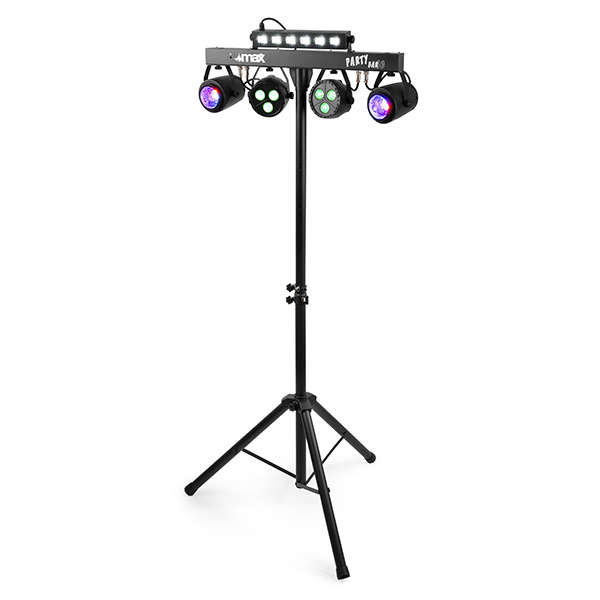 BEAMZ PARTYBAR10 SET 2x JELLY MOON, 2x PAR AND UV/STROBE RGBWUV