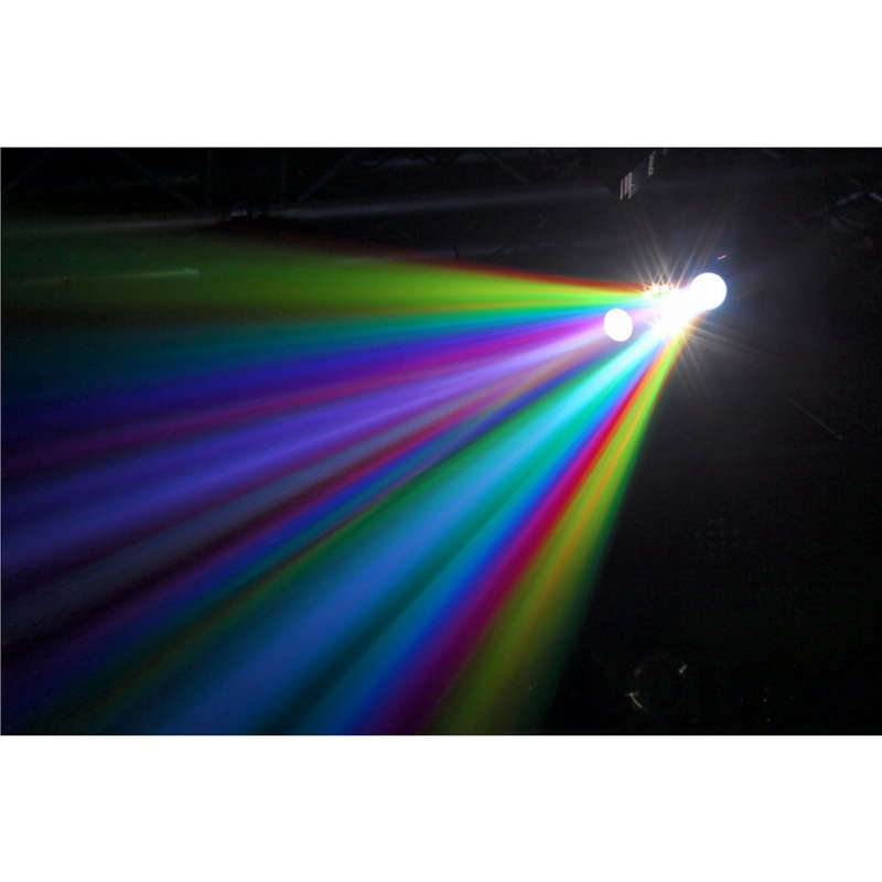 BEAMZ TERMINATOR IV LED DOUBLE MOON WITH LASER AND STROBE 12x 1W RGBW