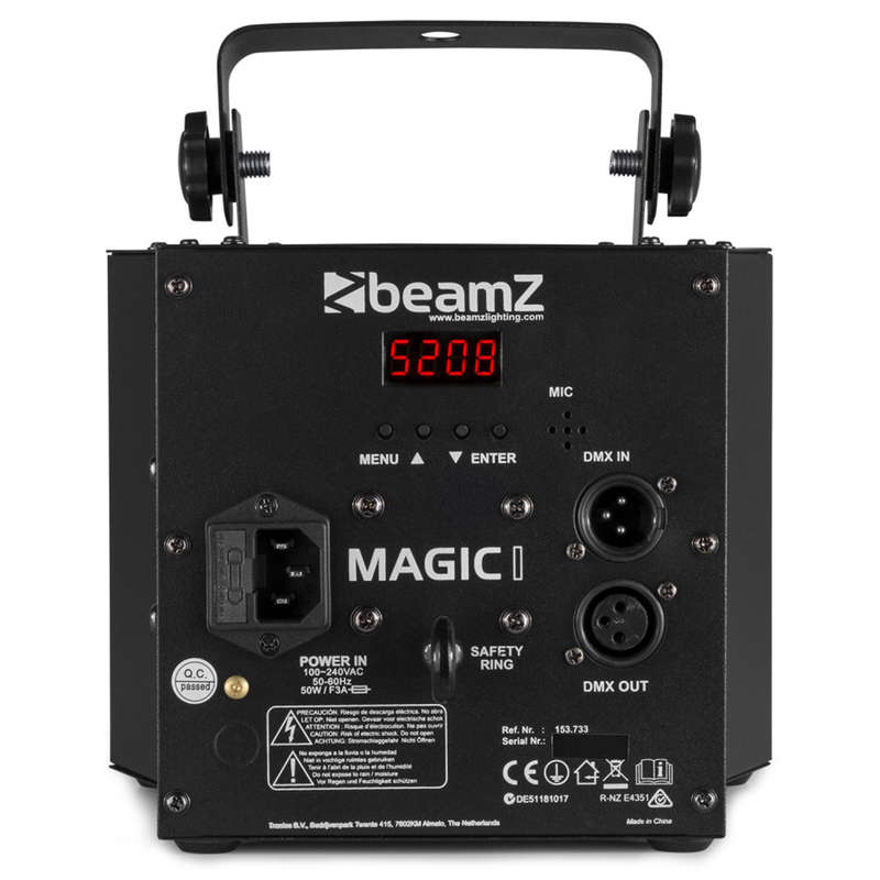 BEAMZ MAGIC1 DERBY WITH STROBE 9x 3W RGBAWUV
