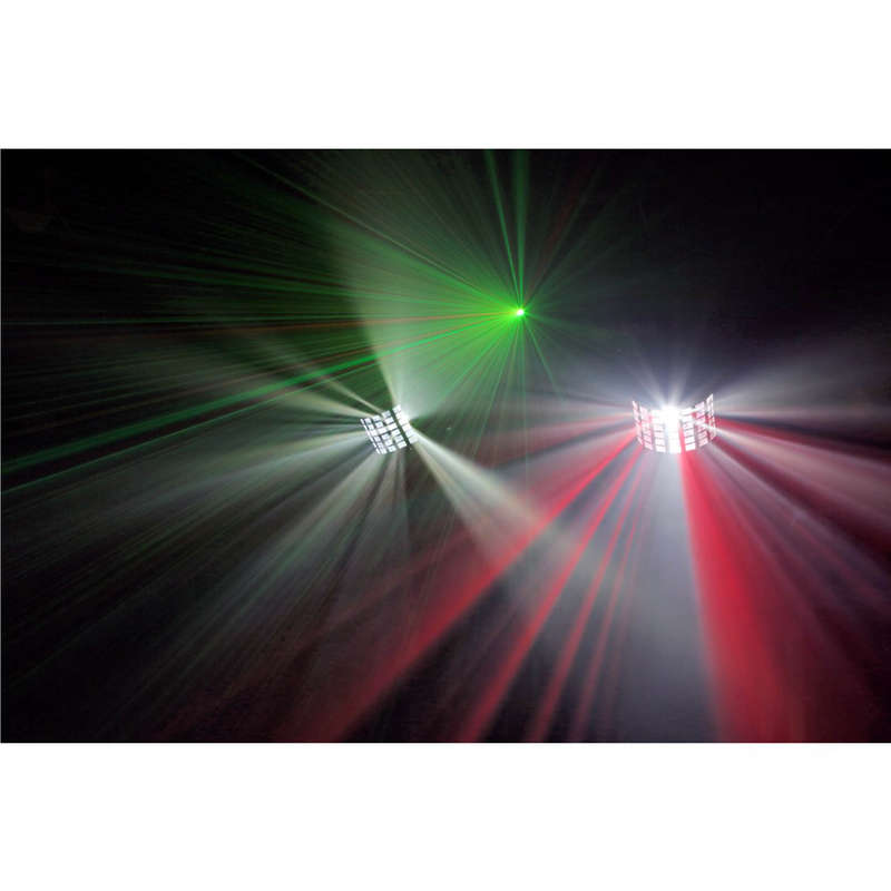 BEAMZ LED SHOWBAR WITH PAR BUTTERFLY LASER AND STROBE 4x 1W LED 12x 8W RGBWUV