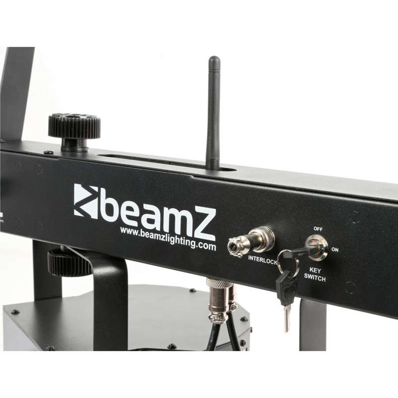 BEAMZ LED SHOWBAR WITH PAR BUTTERFLY LASER AND STROBE 4x 1W LED 12x 8W RGBWUV