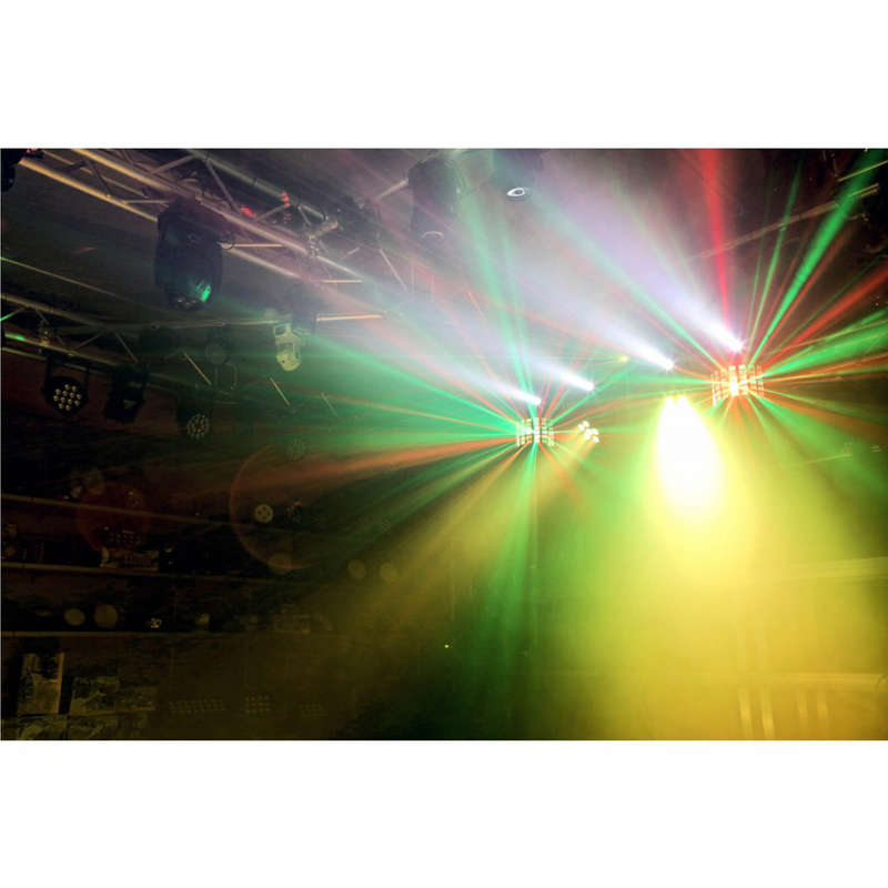BEAMZ LED SHOWBAR WITH PAR BUTTERFLY LASER AND STROBE 4x 1W LED 12x 8W RGBWUV