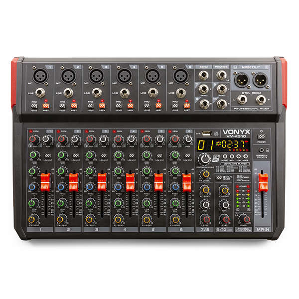 VONYX - VM-KG10 10CH MUSIC MIXER BT/MP3/USB/DSP RECORD