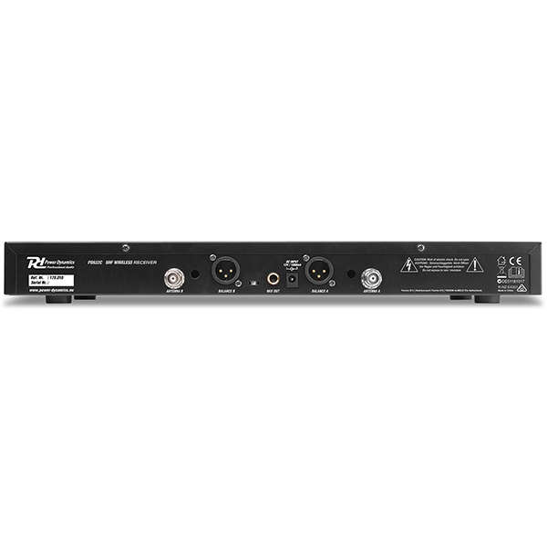 POWER DYNAMICS PD632H DUAL HANDHELD MICROPHONE UHF