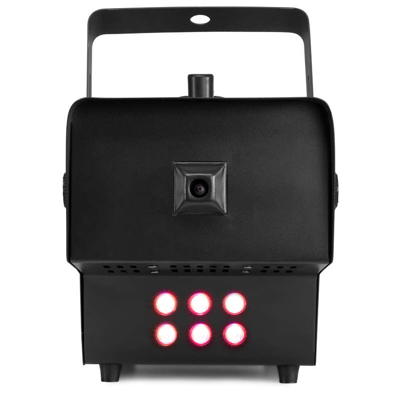 BEAMZ RAGE1500LED SMOKE MACHINE 1500W RGB 6x 9W WIRELESS REMOTE
