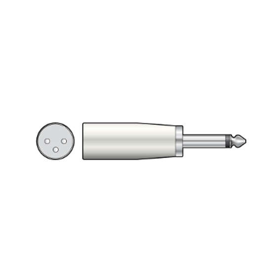 TVA ADAPTOR XLR MALE TO 6.3mm MONO MALE