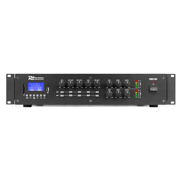 PDM PRM1202 100V MIXER AMPLIFIER 240W USB/SD/BT 2 ZONE