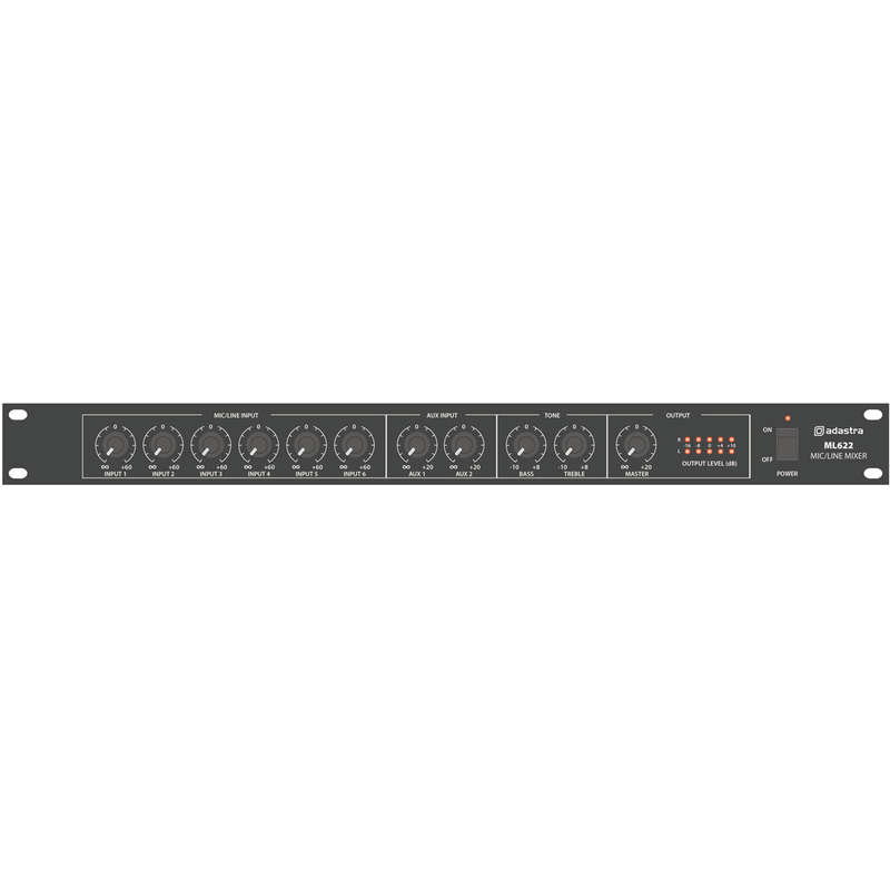 Adastra - ML622 1U MIC/LINE RACK MIXERS