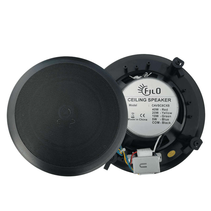 FILO - CAVSC8CXB 8" CEILING SPEAKER COAX TWEETER METAL GRILL - BLACK