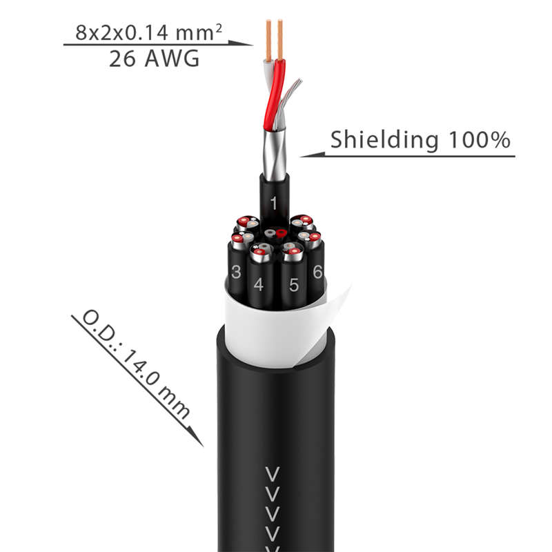 Roxtone - 25M 8:8 XLR EXTENSION ON REEL