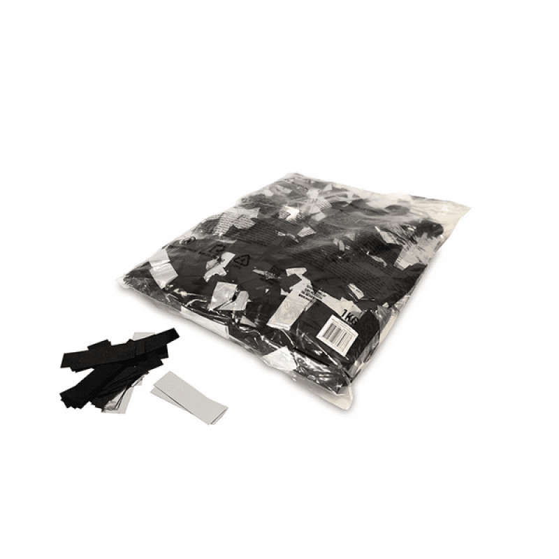 Magic FX - METALLIC RECTANGLES 55X17MM - BICOLOUR BLACK-SILVER 1KG